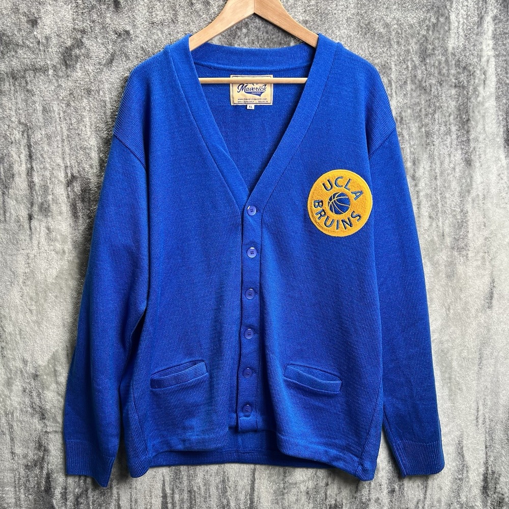 Vintage Maverick Awards Cardigan School UCLA Bruins Sweater Collegiate XL